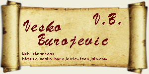 Vesko Burojević vizit kartica